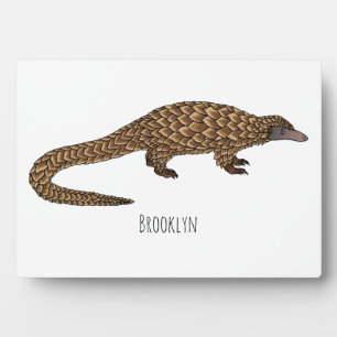 Langtailed Pangolin Cartoon Fotoplatte