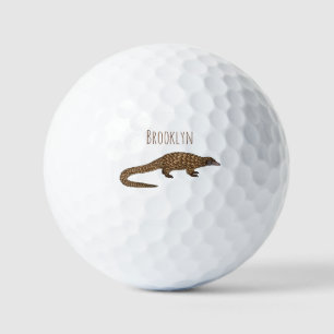 Langtailed Pangolin Cartoon Golfball