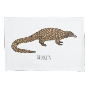 Langtailed Pangolin Cartoon Kissenbezug