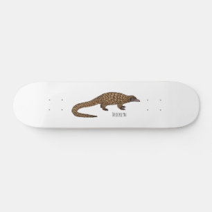 Langtailed Pangolin Cartoon Skateboard