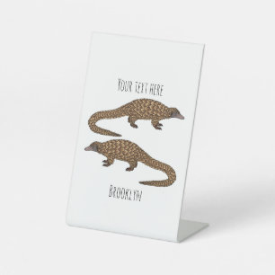 Langtailed Pangolin Cartoon Sockelschild