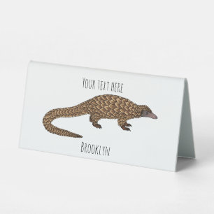 Langtailed Pangolin Cartoon Tischaufsteller