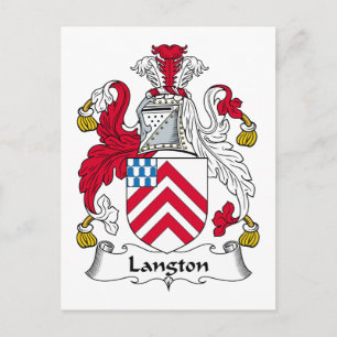 Langton Familienwappen Postkarte