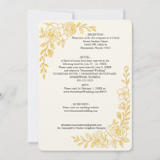 'Language of Love' All-in-One Wedding Invitation