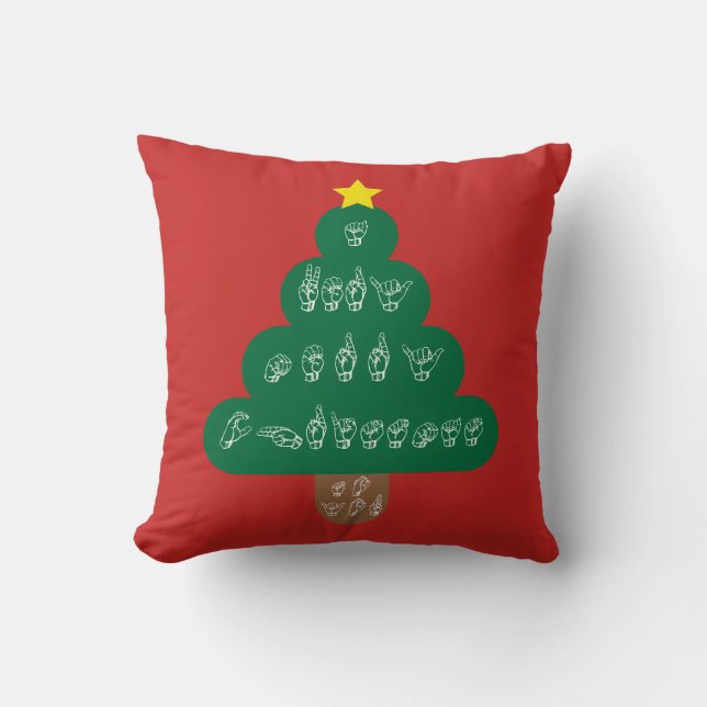 Langue des signes américaine de coussin d'arbre de (Recto)