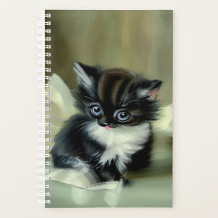 Langue vintage de Kitten noir et blanc