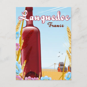 Languedoc Frankreich Reiseplakat Postkarte