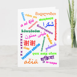Langues Carte de remerciements