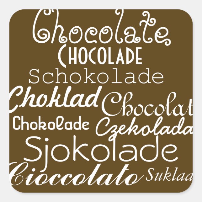 Langues des autocollants au chocolat (Devant)