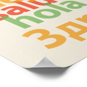 Langues du monde bonjour 20" x 16" affiche