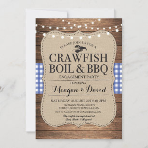 Langusten-Boil-GRILLEN-Engagement Party-Lobster Einladung