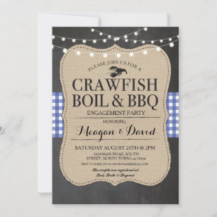 Langusten-Boil-GRILLEN-Engagement Party-Lobster Einladung