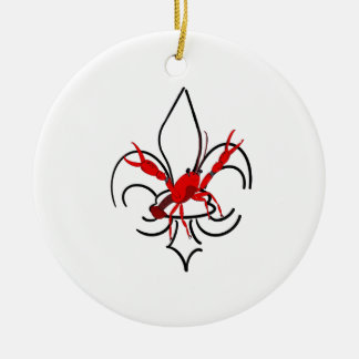 Langusten und Lilie Metal Art Keramik Ornament