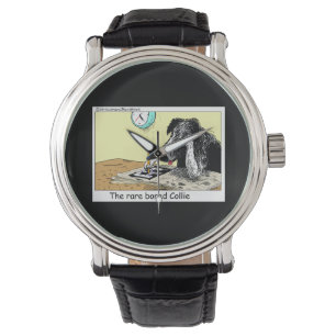 Langweilige Border Collie Lustige Unisex-Uhr Armbanduhr