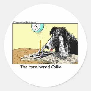Langweilige Border Collies Lustige Geschenke T-Shi Runder Aufkleber
