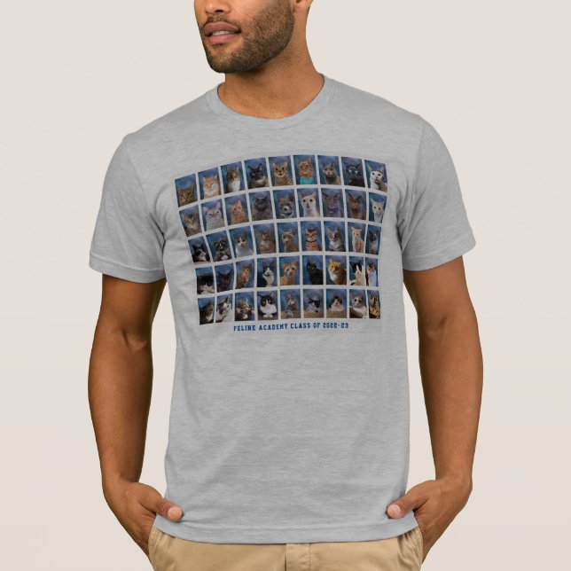 Langweiliges Cat Yearbook Class Foto Tshirt (Vorderseite)