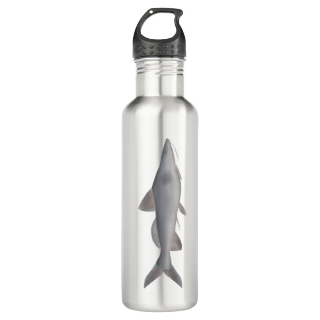 Langweißfisch Edelstahlflasche (Vorderseite)