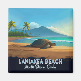 Laniakea Beach Haleiwa Oahu Hawaii Turtle Magnet