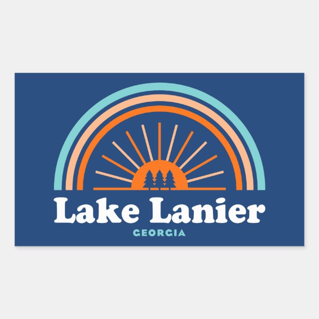 Lanier Georgia Rainbow Rechteckiger Aufkleber (Vorderseite)