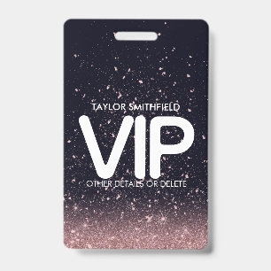 Lanière VIP personnalisée badge tendance paillette