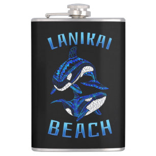 Lanikai Beach Hawaii Vacation Tribal Whale Orcas Flachmann
