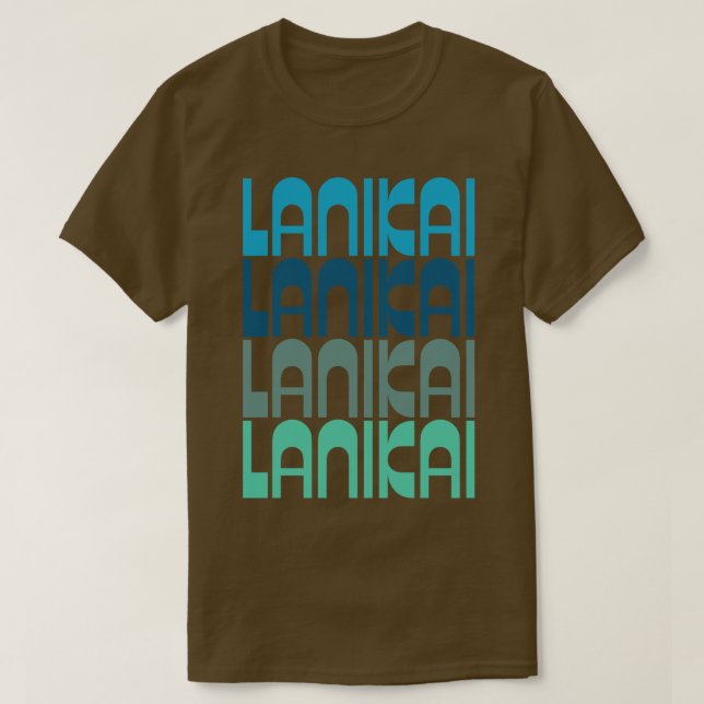 Lanikai Beach Retro TShirt (Design vorne)