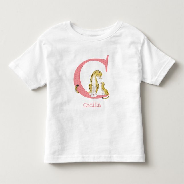 L'animal ABC C est pour le t-shirt cheetah (Devant)