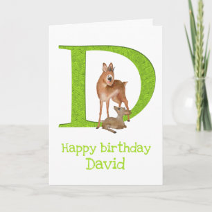 L'animal ABC D est pour la carte d'anniversaire di
