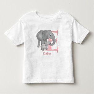L'animal ABC E est pour t-shirt éléphant