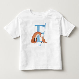 L'animal ABC F est pour le T-shirt renard