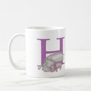 L'animal ABC H est pour la tasse d'hippo