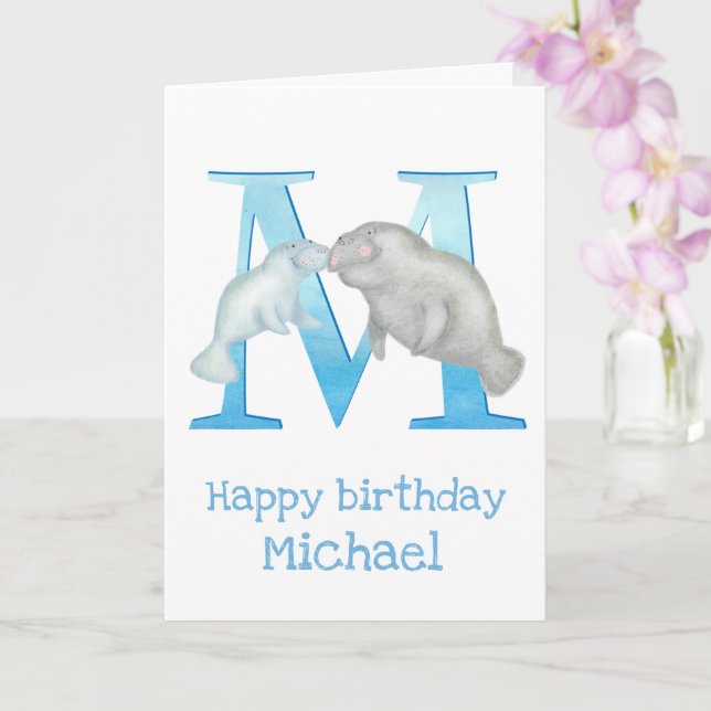 L'animal ABC M est pour la carte d'anniversaire de (Orchidée)