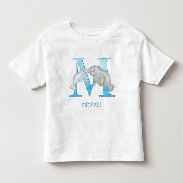 L'animal ABC M est pour le T-shirt manatee (Devant)