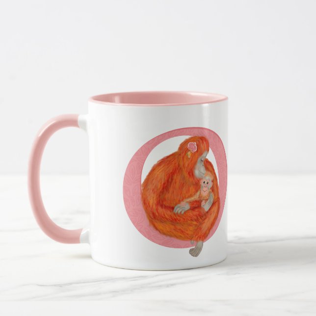 L'animal ABC O est pour la mug orangoutan (Gauche)