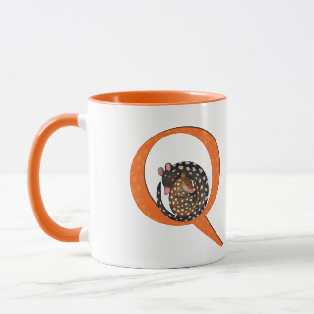 L'animal ABC Q est pour la tasse à quoll (Gauche)