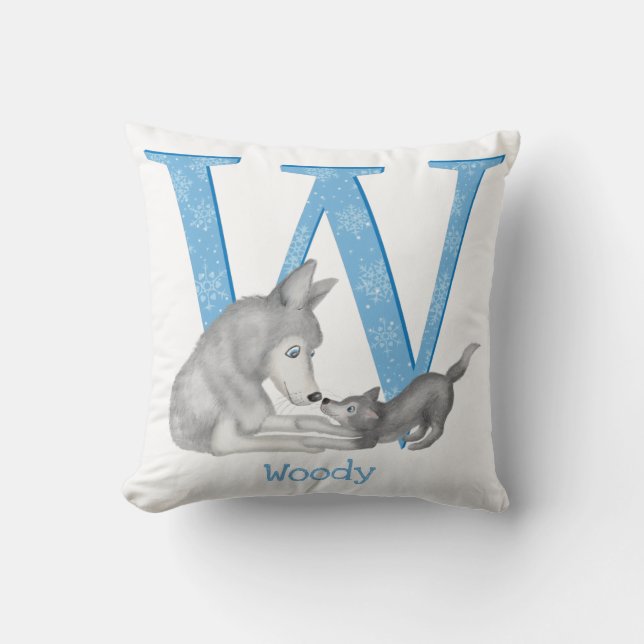 L'animal ABC W est pour le coussin de loup (Recto)