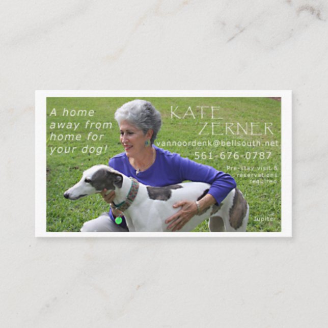 l'animal familier reposent la carte de visite (Devant)