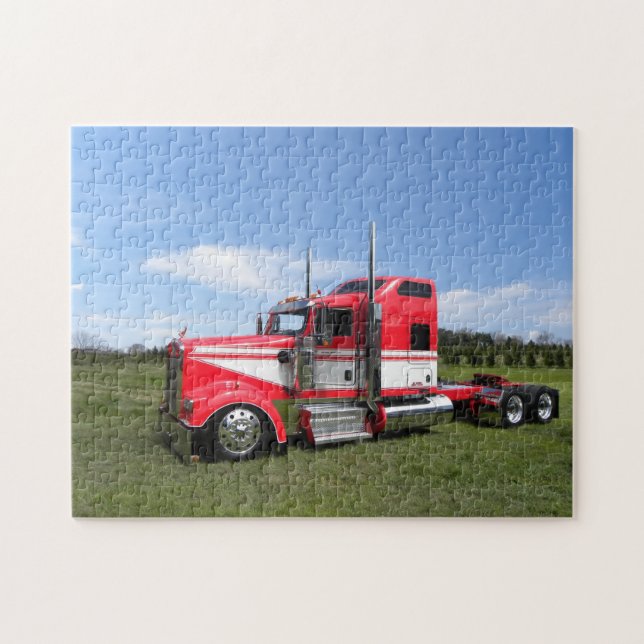 Lanita rotes Kenworth Puzzlespiel (Horizontal)