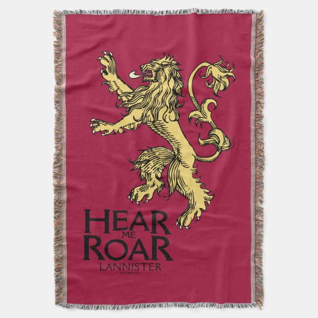 Lannister Sigil - Hören Sie mich Roar Decke (Vorderseite Vertikal)