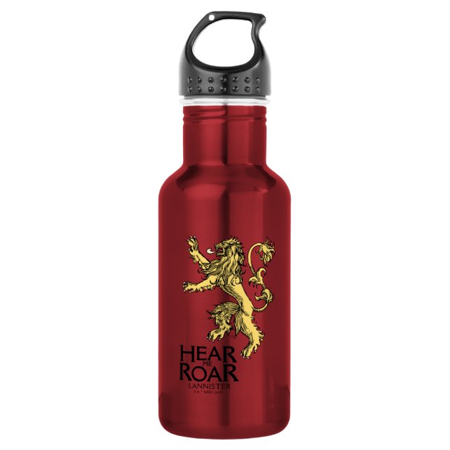 Lannister Sigil - Hören Sie mich Roar Edelstahlflasche (Vorderseite)
