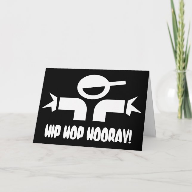 L'anniversaire de hip hop souhaite la carte (Devant)