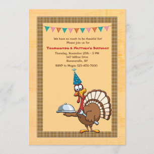 L'anniversaire de Thanksgiving Invitation Turquie