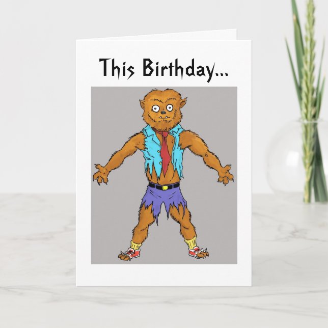 L'anniversaire de Wolfman souhaite la carte (Devant)