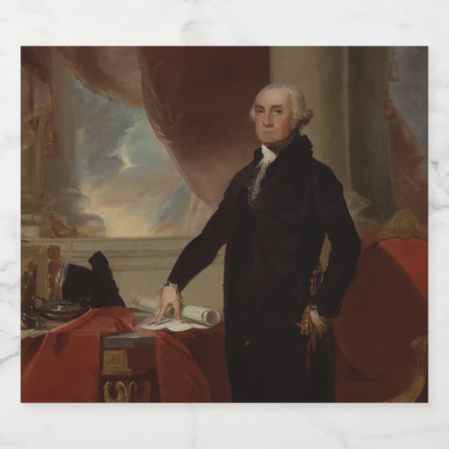 Lansdowne Portrait: US-Präsident George Washington Bierflaschenetikett (Einzelnes Label)