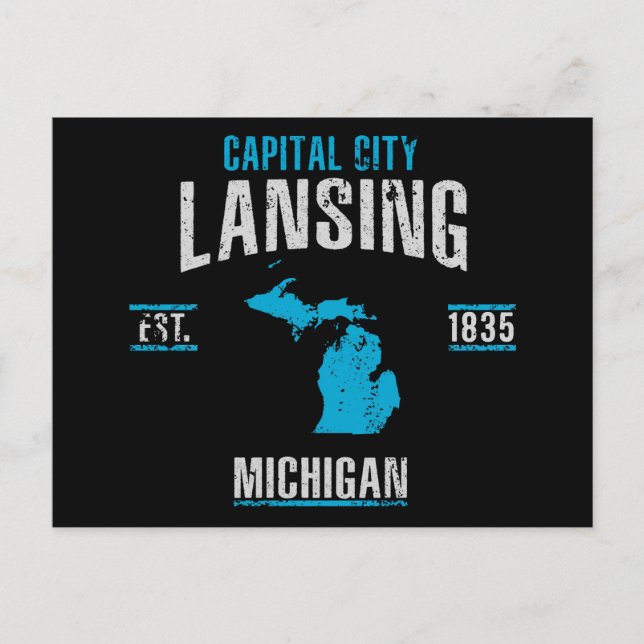 Lansing Postkarte (Vorderseite)