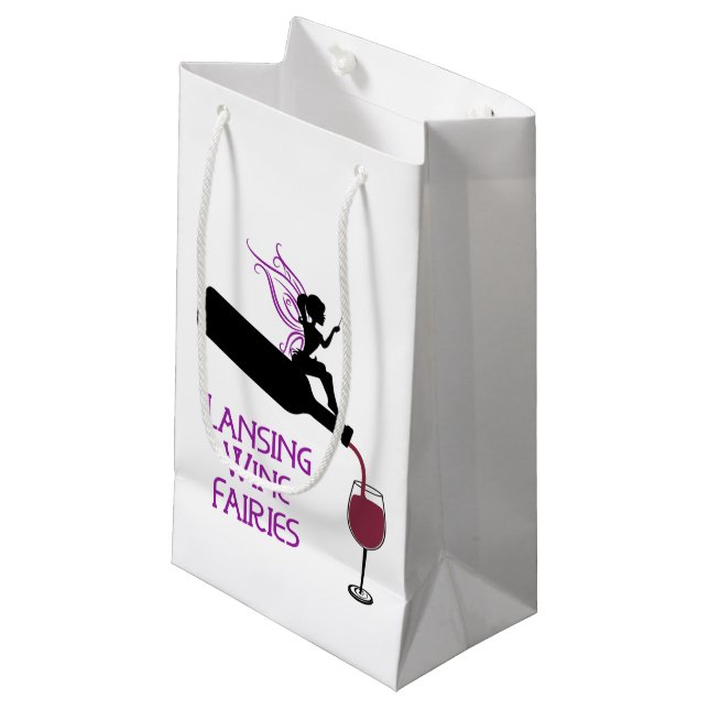 Lansing Wine Fairies Kleine Geschenktüte (Vorderseite Schrägansicht)