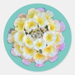 Lantana-Blume-Sticker Runder Aufkleber