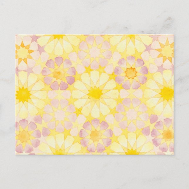 'Lantana' islamische Geometrie Postkarte (Vorderseite)