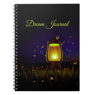 Lantern and fireflies Dream Journal Notizblock