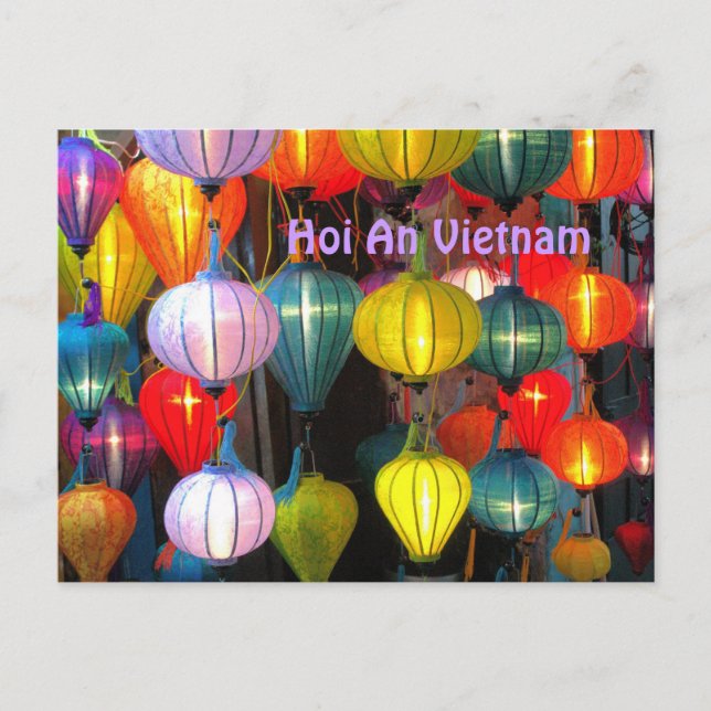 Lantern Festival Hoi An Vietnam Postkarte (Vorderseite)